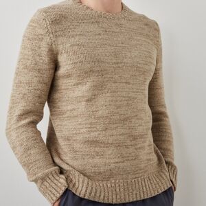 Denim & Flower Crewneck Sweater. Size L. Color Beige